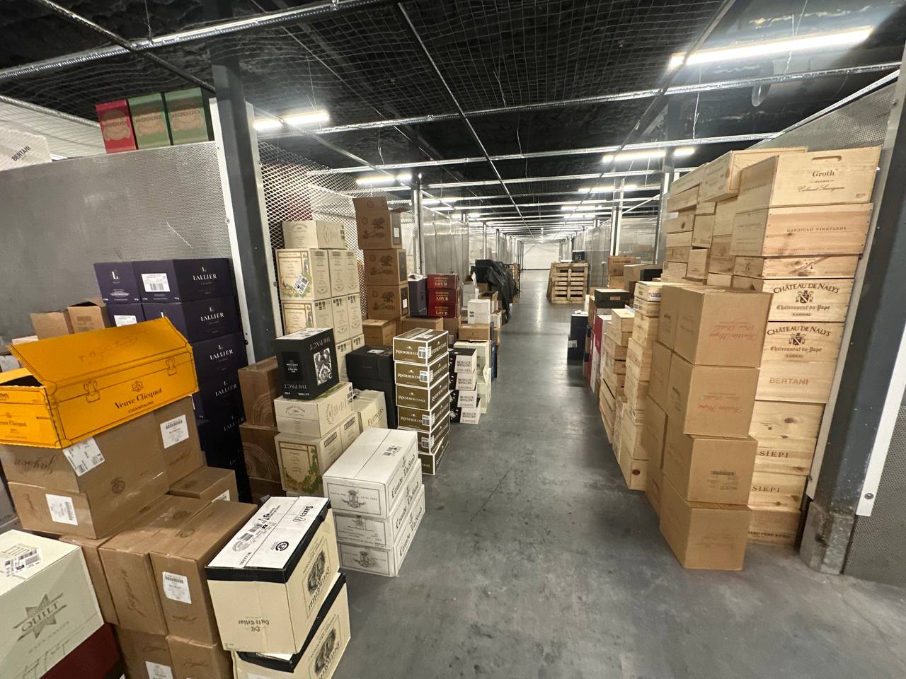 Wine cases handled and stored at Carl's Wine Vault